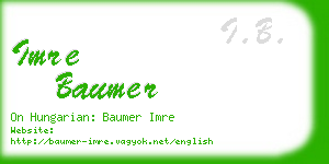 imre baumer business card